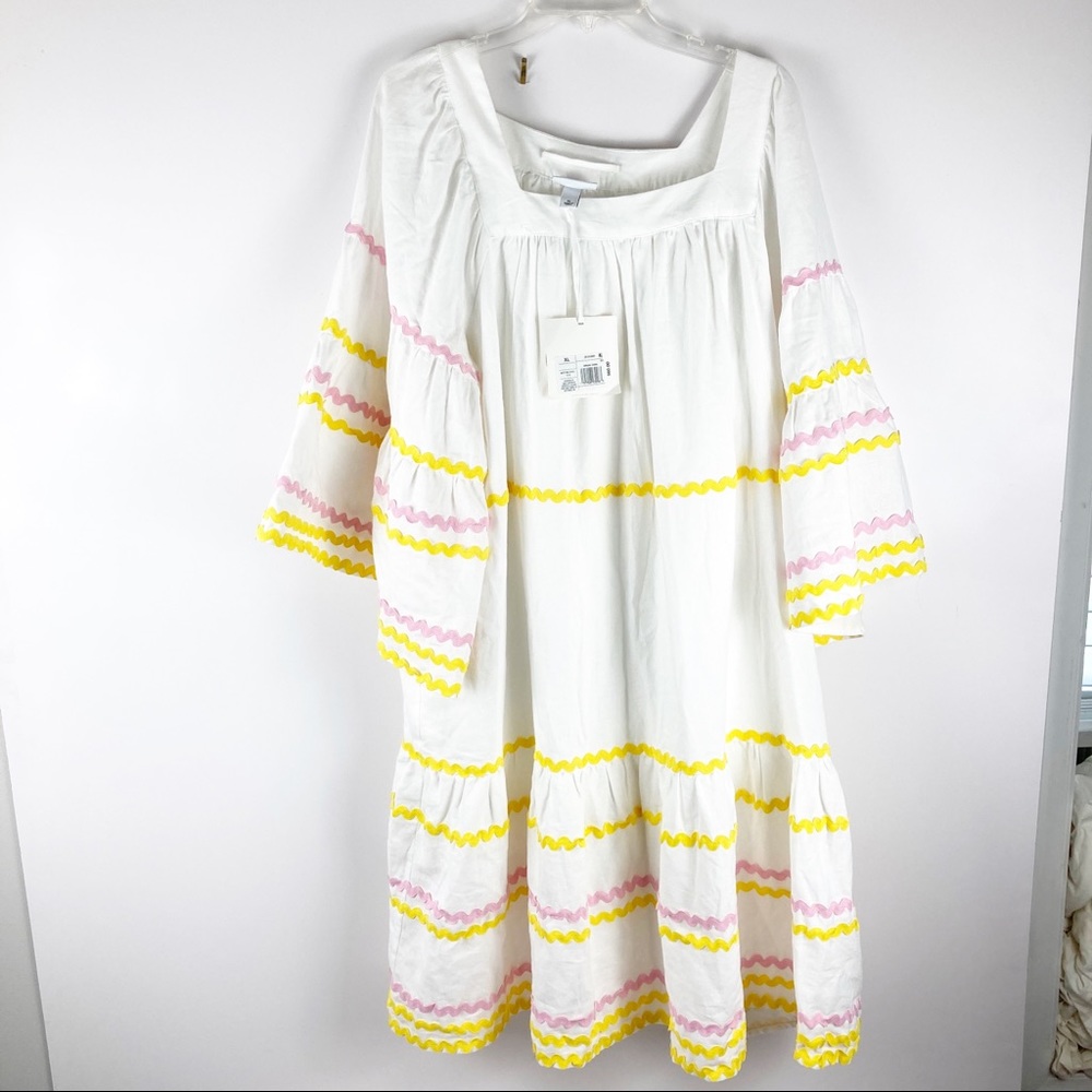 Lisa Marie Fernandez Target White Ric Rac Dress XL - Picture 2 of 9